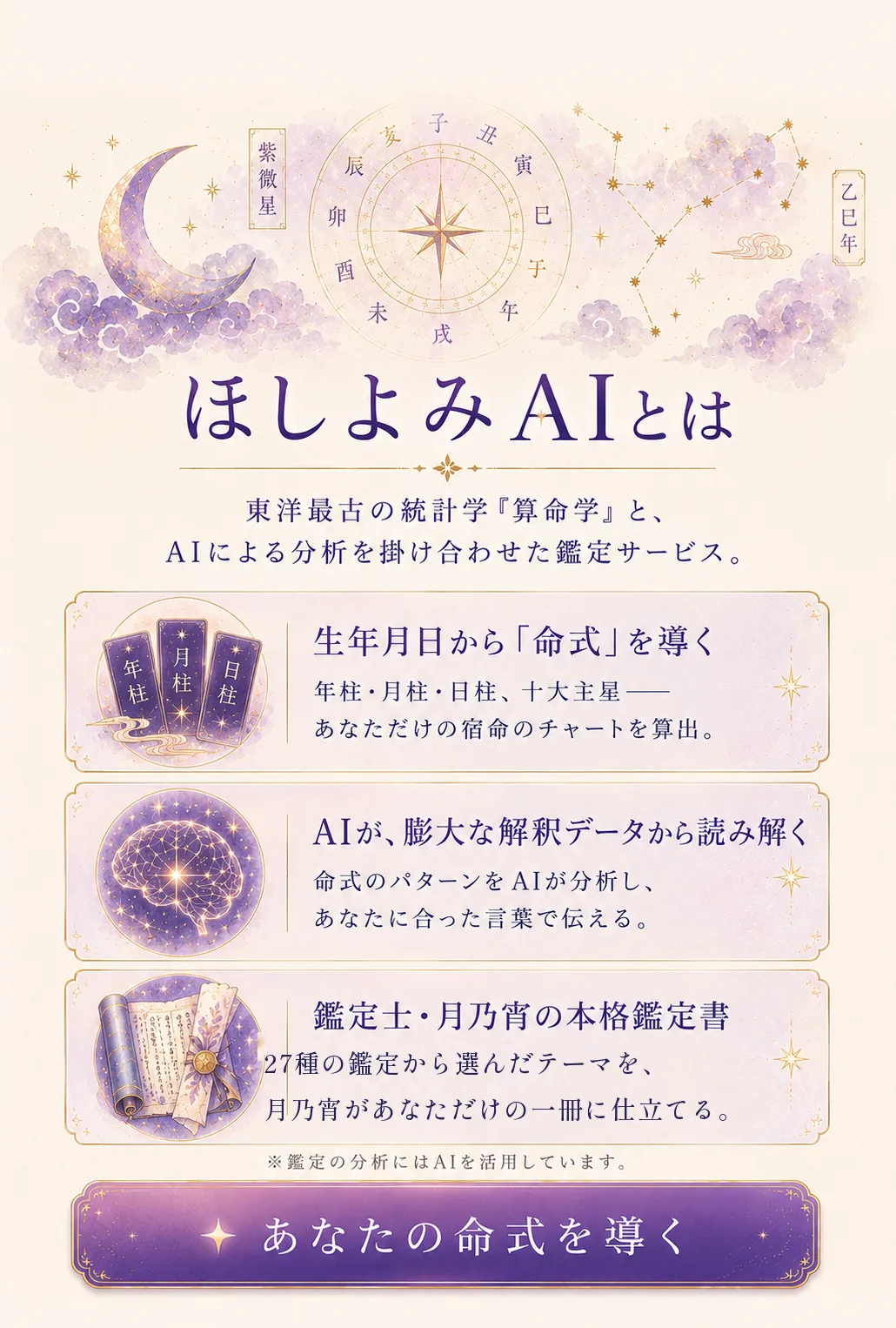 ほしよみAIとは - 算命学×AI分析であなたの宿命を読み解く